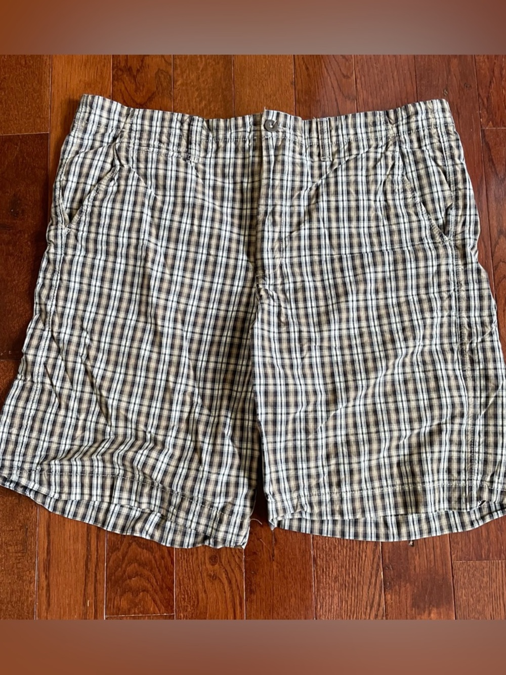 Medina brown plaid shorts